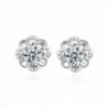 TOPSTARONLINE Preserved Fresh Flower Hollow Out Zircon Earrings - C811RW1AMEZ
