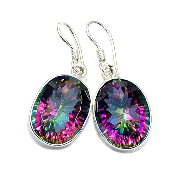 Shimmering Lights Sterling Silver Mystic Topaz Dangle Earrings - CM11EPZZSGT