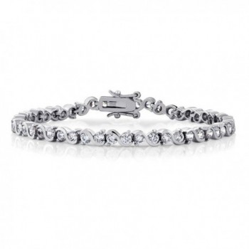 5.00 Ct Stunning Round White Cubic Zirconia CZ Tennis Bracelet 7 Inch - CH11L11KSFL