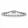 5.00 Ct Stunning Round White Cubic Zirconia CZ Tennis Bracelet 7 Inch - CH11L11KSFL