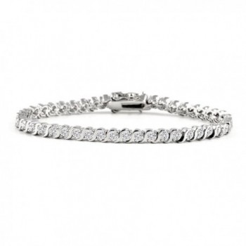 Stunning Round Zirconia Tennis Bracelet in Women's Tennis Bracelets