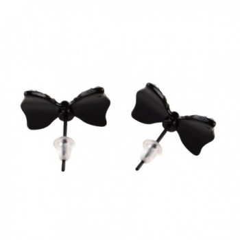 SODIAL Fashion Rhinestone Crystal Bowknot in Women's Stud Earrings