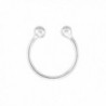 Sterling Silver Nose Ring Septum Piercing Horseshoe Cartilage Earring Non-Pierced 10 mm (one piece) - C5111B26Y7V