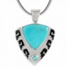Turquoise Pendant Necklace in Sterling Silver (SELECT from different styles) - Great Shield - CT180N39TSN