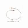Simple Zircon Solitaire Anklet Plated in Women's Anklets