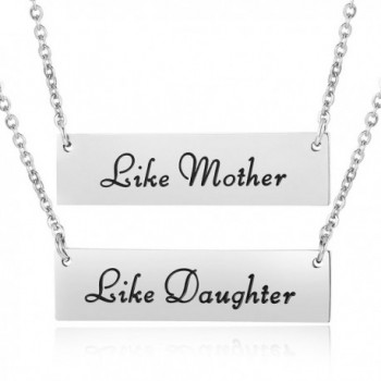ELOI Like Mother Like Daughter Necklace Bar Jewelry Sets Pendant Christmas Mother's Day Gift for Mom - C0186S7EOOW