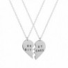 Lux Accessories Best Friends BFF Forever Best Bitches Valentine Detached Heart Pendant Charm Necklaces. (2 PC) - CY11M4LP2DP