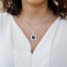 Running Classic Silver Crystal Necklace in Women's Chain Necklaces