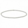 Silverly Women's .925 Sterling Silver Polished Tiny 2 mm Bead Ball Elastic Stretch Bracelet - C8128S8LUXN