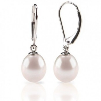 PAVOI Handpicked AAA+ Quality Freshwater Cultured Pearl Earrings Leverback Dangle Stud Pearl Earrings - C812LNTHD85