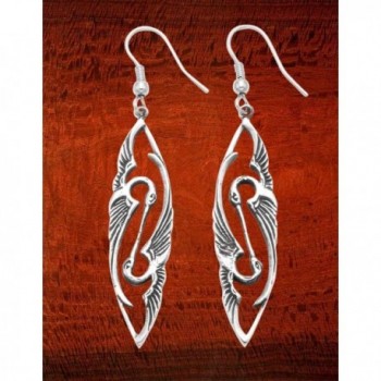 Stainless Steel Kissing Heron Earrings