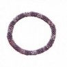 Textured Purple Beaded Bracelet- Czech Seed Beads- Nepal- Crocheted - C211J27WLHT