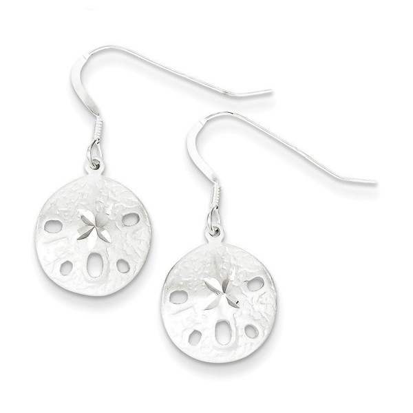 Sterling Silver Sand Dollar Earrings (1.14 in x 0.51 in) - CI113EP4U6F