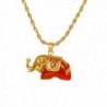 Culovity Yellow Elephant Pendant Necklace - C5189MASCZQ