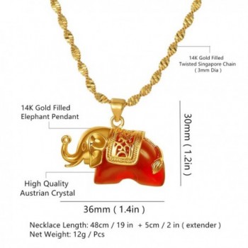 Culovity Yellow Elephant Pendant Necklace in Women's Pendants
