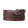 Jenia Letter Engraved Soft Leather Bracelet Cuff Bangle Rope Multilayer Wristband Unisex Jewelry - Brown - CL17YORMY4T