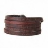 Jenia Engraved Leather Bracelet Multilayer