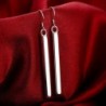 J Stylish Silver Rectangle Earrings Elegant in Women's Drop & Dangle Earrings