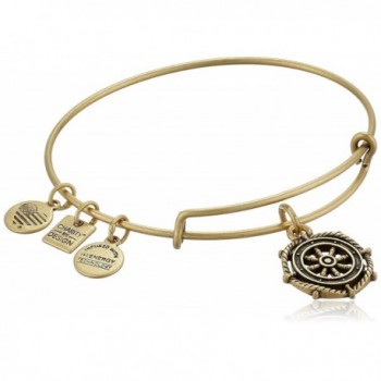 Alex and Ani Charity By Design Take the Wheel Bangle Bracelet - Rafaelian Gold - C411XEXGK6P