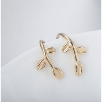 S Leaf Earrings Sterling Silver plated