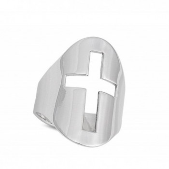 Cutout Christian Sterling Silver RNG15944 9