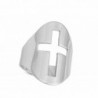 Cutout Christian Sterling Silver RNG15944 9 in Women's Band Rings