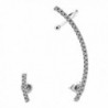 CIShop Shiny Asymmetry Bar Ear Cuff Earrings Simulated Diamonds Stud Earrings - C4185TGQKUR