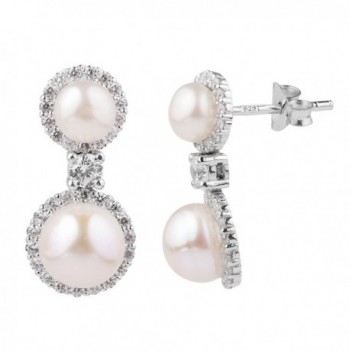Sterling Silver Zirconia Simulated Earrings