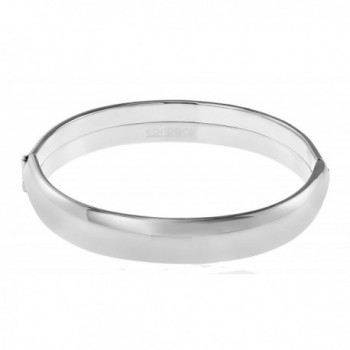 Edforce Stainless Steel Stackable Bracelet - Silver - C218764SA7C