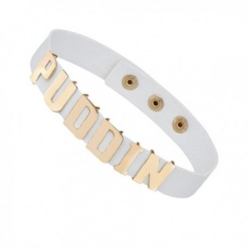 xhorizon FL1 Women Girls Adjustable White Belt Gold Puddin Choker Necklace - White - C61850KRWKM