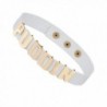 xhorizon FL1 Women Girls Adjustable White Belt Gold Puddin Choker Necklace - White - C61850KRWKM