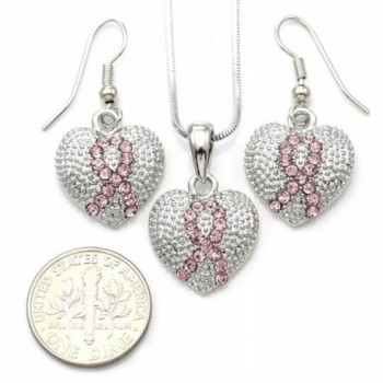 Awareness Pendant Necklace Earrings Jewelry in Women's Jewelry Sets
