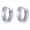MBLife 925 Sterling Silver Polished Finish Tiny Round Concave Hoop Earrings (Diameter 0.5") - CI185GWMUN5