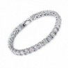 Neoglory Jewelry Platinum Plated Round-cut Cubic Zirconia Classic Tennis Bracelet- 5mm 1 Carat 7 Inch - C7126HXORBD