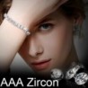 Neoglory Platinum Round cut Zirconia Bracelet in Women's Tennis Bracelets