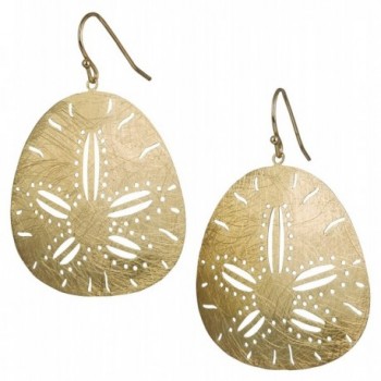 Sand Dollar Earring Scratched Statement Earring for Women Light Weight | SPUNKYsoul Collection - CS182KR0MRZ