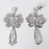 EVER FAITH Silver Tone Teardrop Earrings in Women's Drop & Dangle Earrings