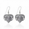 Dog Mom Pave Heart Earrings French Hook Clear Crystal Rhinestones - CK1240JXTVZ