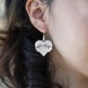 Heart Earrings French Crystal Rhinestones in Women's Drop & Dangle Earrings