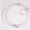 Latigerf Simulated pearls Earring Non Pierced Circle