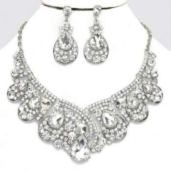 Affordable Crystal Statement Necklace Earrings