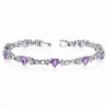 Amethyst Bracelet Sterling Silver 3.75 Carats Heart Shape - C6111OUNJEV