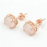 Quartz Earrings Sterling Silver Plated in Women's Stud Earrings