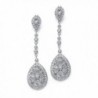 Mariell Art Deco Vintage CZ Wedding Earrings - Glamorous Gatsby-Style Dangle Chandeliers for Brides - CB12CJB75DJ
