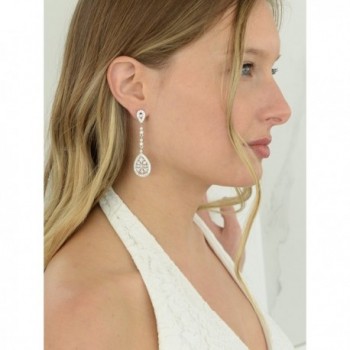 Mariell Deco Vintage Wedding Earrings in Women's Drop & Dangle Earrings