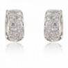 YAZILIND Dazzling Rhodium Plated Clear Round Cut Flawless Cubic Zirconia Small Hoop Earrings Women Gift - C412E0SUMMF