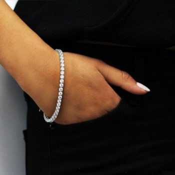 Sterling Silver Brilliant Cut Tennis Bracelet