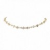Lux Accessories Goldtone Crystal Rhinestone Delicate Statement Choker Necklace - CL17YREZKCD