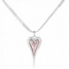 Shevalues Silver Heart Necklace Minimalist Hammered Irregular Heart Pendant Necklace - Rose gold - CI182LDCMHT