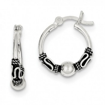 ICE CARATS 925 Sterling Silver Beaded Hoop Earrings Ear Hoops Set Fine Jewelry Gift Set For Women Heart - CI118GOSVE1